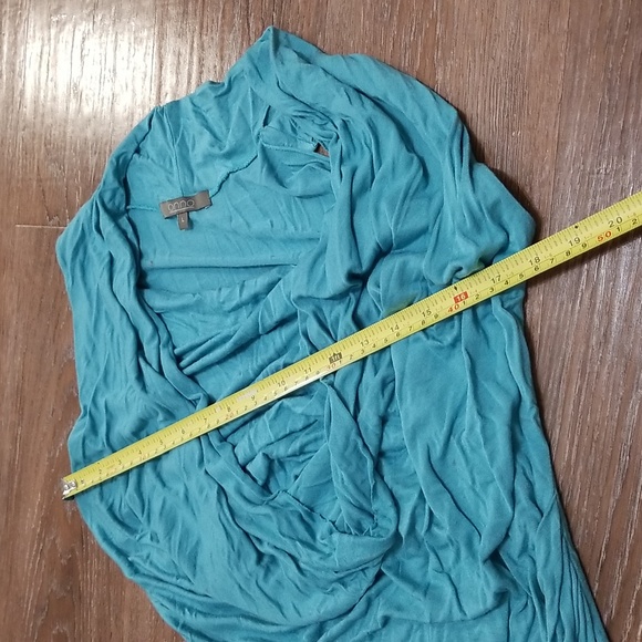 (L) Onno Cowl Neck Slinky Top Business Casual Solid Color Soft Stretch Rayon - Picture 5 of 8